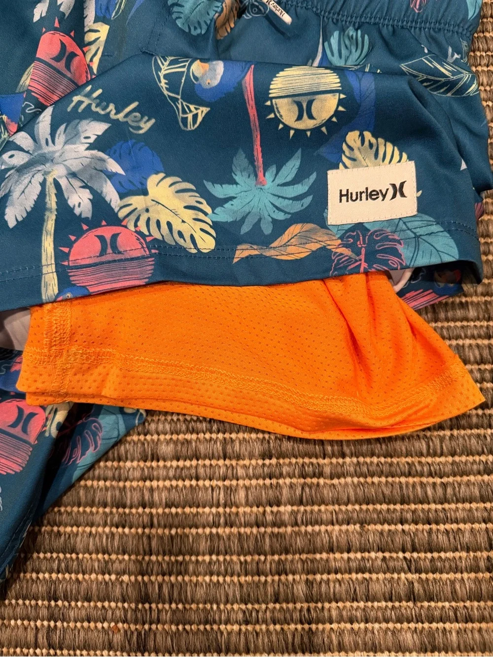 Hurley Deepwaters Tropical Print Boys Swim Trunks
